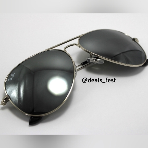 Model Display RayBan Aviator Silver RB3025 Mirror - Picture 6 of 17